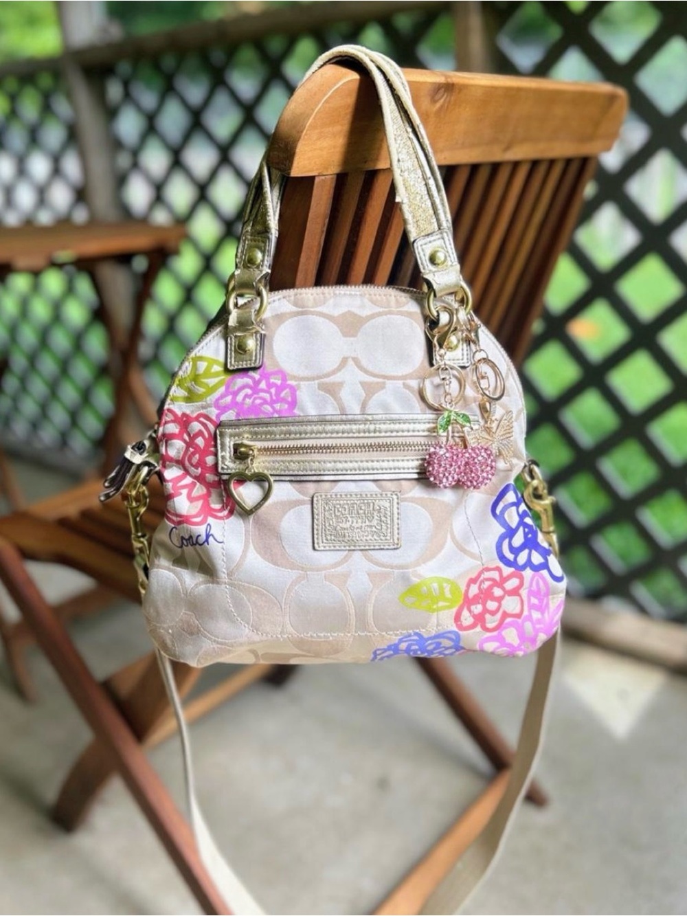 Coach Poppy Daisy Floral Crossbody Satchel